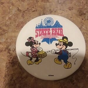 Vintage disneyland state fair mickey button 1980s